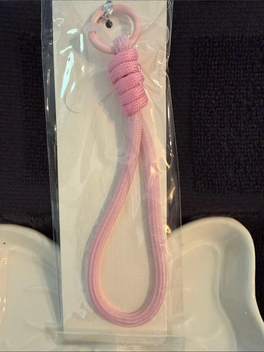Pink Rope Key Loop Key Holder